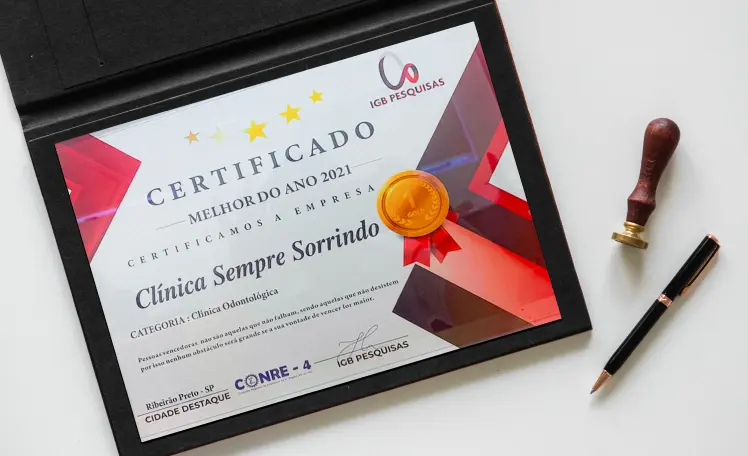 foto do certificado de ganhador do prêmio